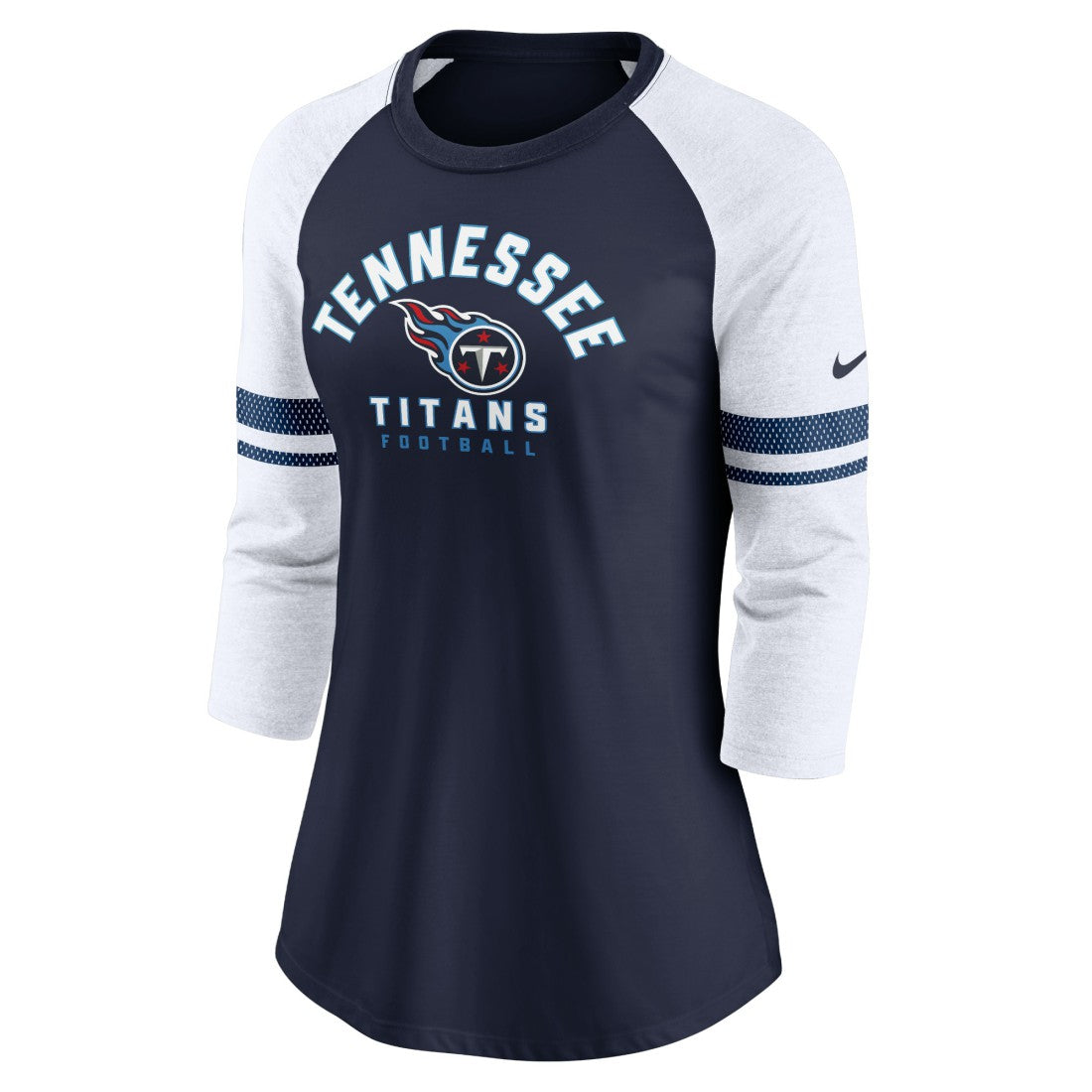 Women's Fashion 3/4-Sleeve Lightweight Raglan Fashion T-Shirt - Tennessee Titans T-shirts