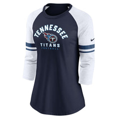 Women's Fashion 3/4-Sleeve Lightweight Raglan Fashion T-Shirt - Tennessee Titans T-shirts
