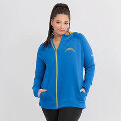 Women's Asymmetrical Raglan Full-Zip Hoodie - Los Angeles Chargers Hoodies
