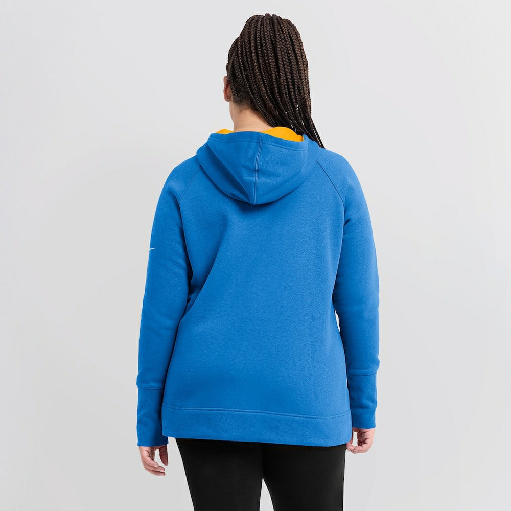 Women's Asymmetrical Raglan Full-Zip Hoodie - Los Angeles Chargers Hoodies
