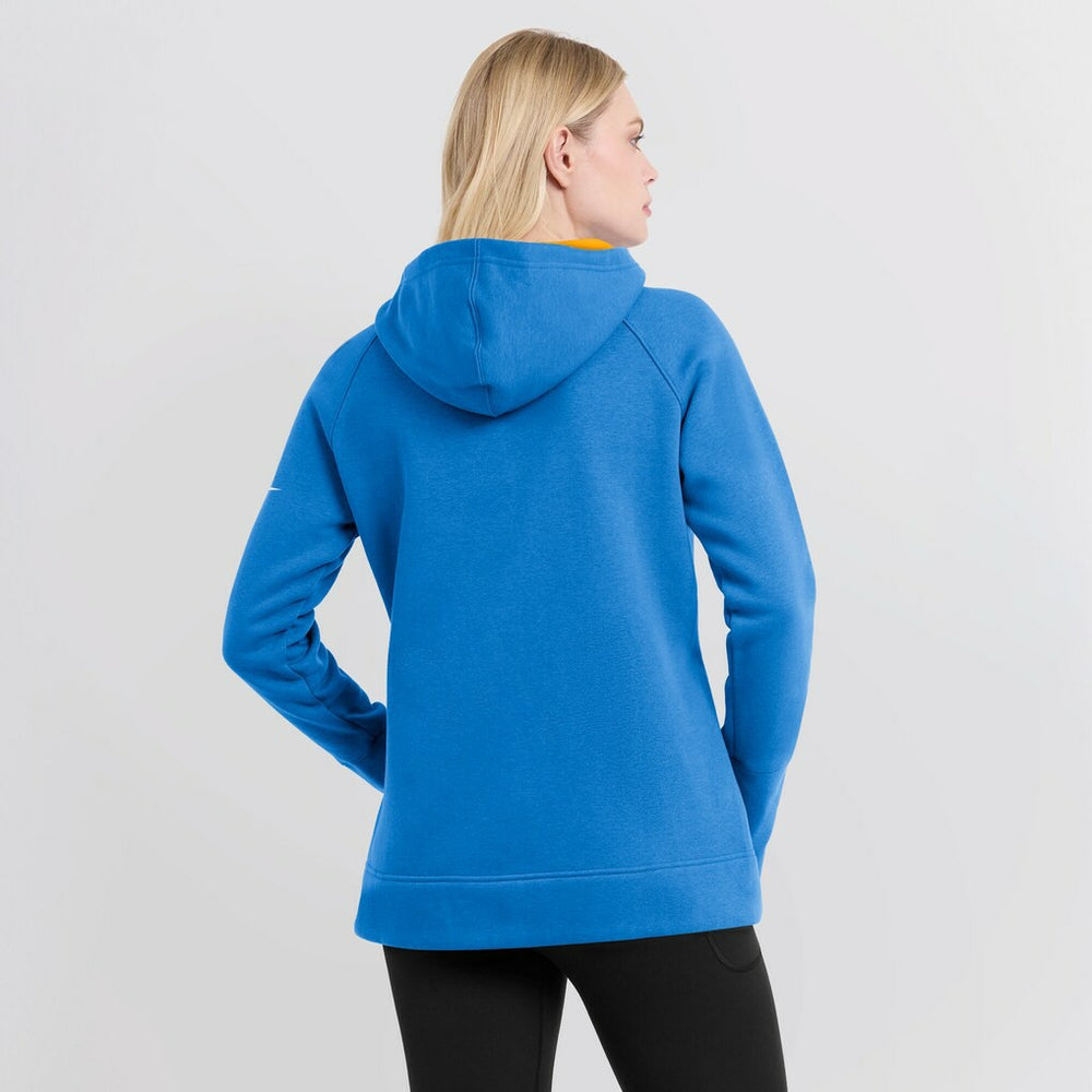 Women's Asymmetrical Raglan Full-Zip Hoodie - Los Angeles Chargers Hoodies