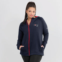 Women's Asymmetrical Raglan Full-Zip Hoodie - New England Patriots Hoodies