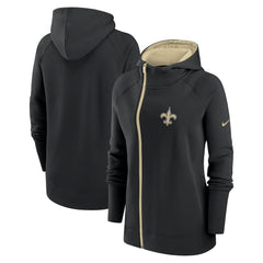 Women's Asymmetrical Raglan Full-Zip Hoodie - New Orleans Saints Hoodies