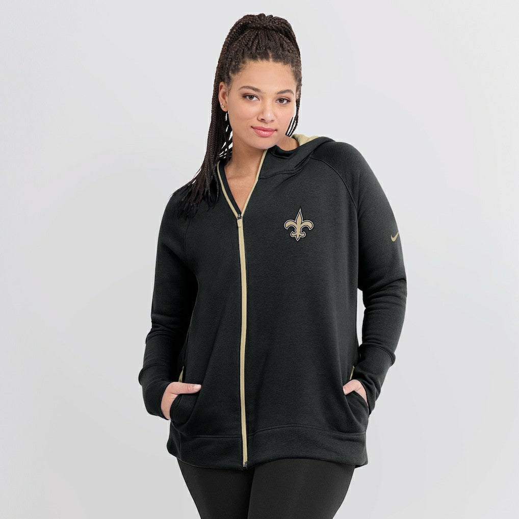 Women's Asymmetrical Raglan Full-Zip Hoodie - New Orleans Saints Hoodies