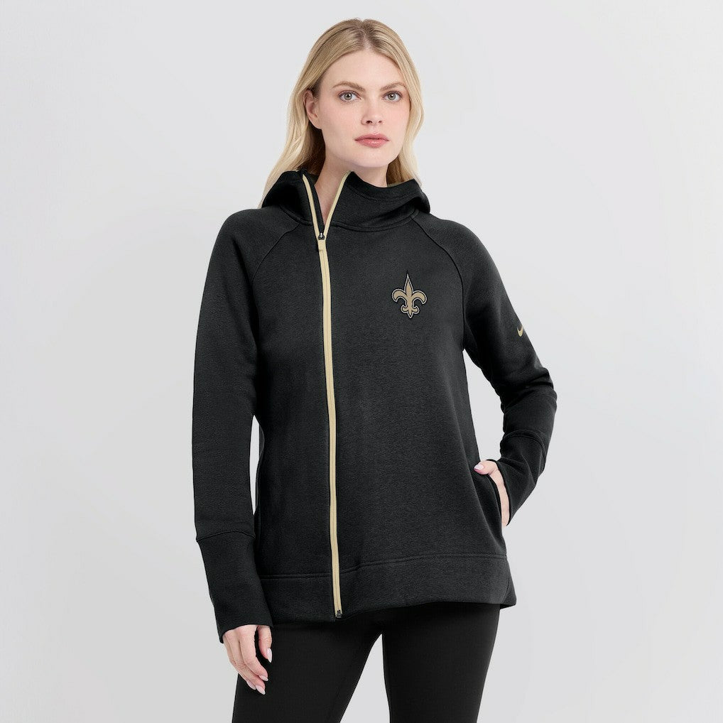 Women's Asymmetrical Raglan Full-Zip Hoodie - New Orleans Saints Hoodies