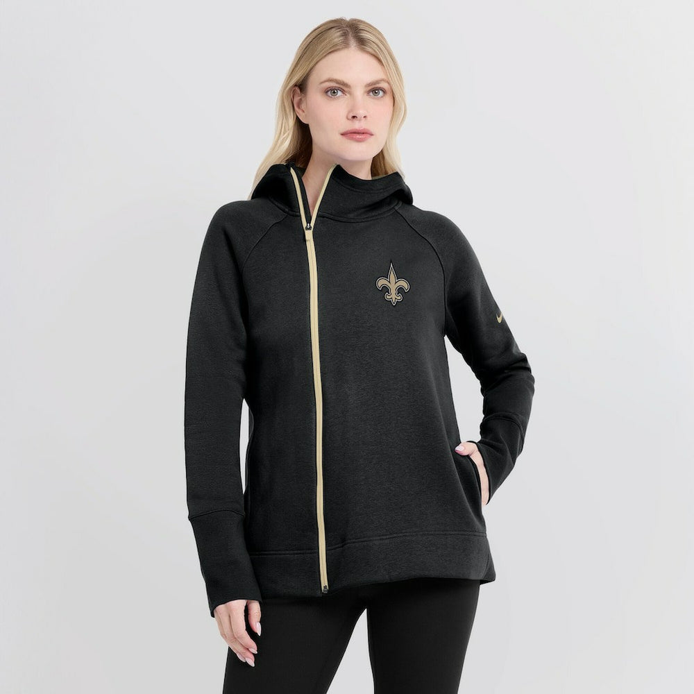Women's Asymmetrical Raglan Full-Zip Hoodie - New Orleans Saints Hoodies