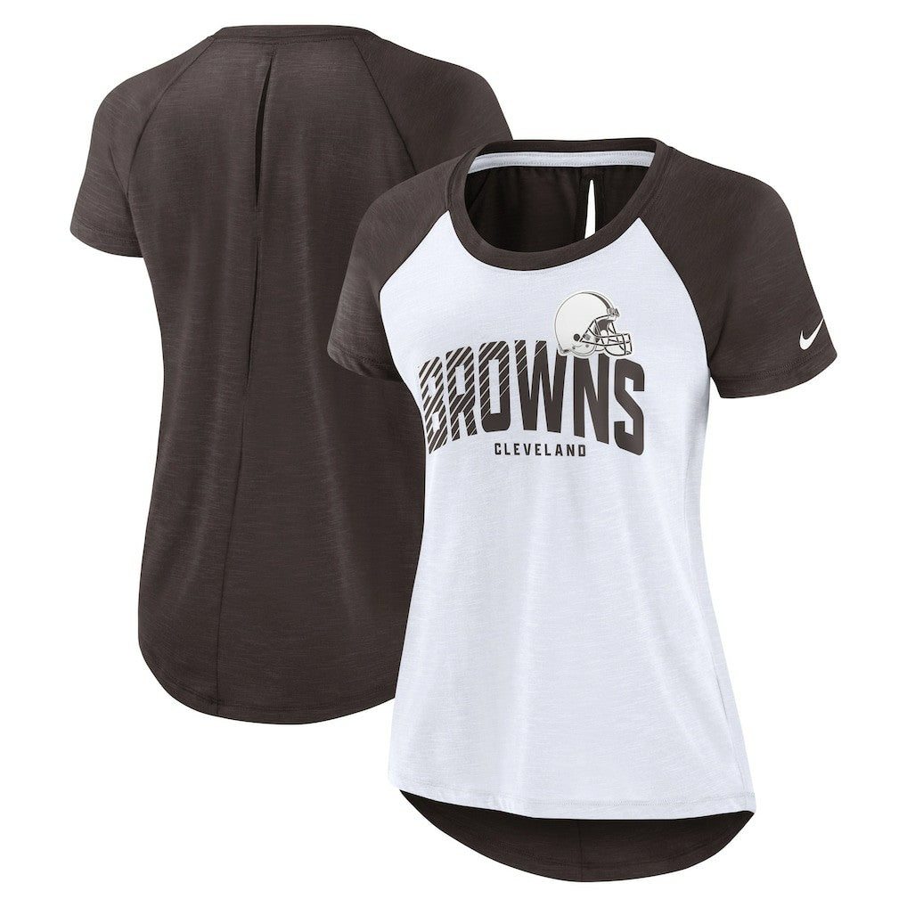 Women's Back Slit Lightweight Fashion T-Shirt - Cleveland Browns T-shirts