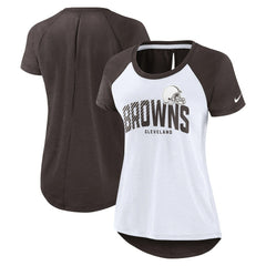 Women's Back Slit Lightweight Fashion T-Shirt - Cleveland Browns T-shirts