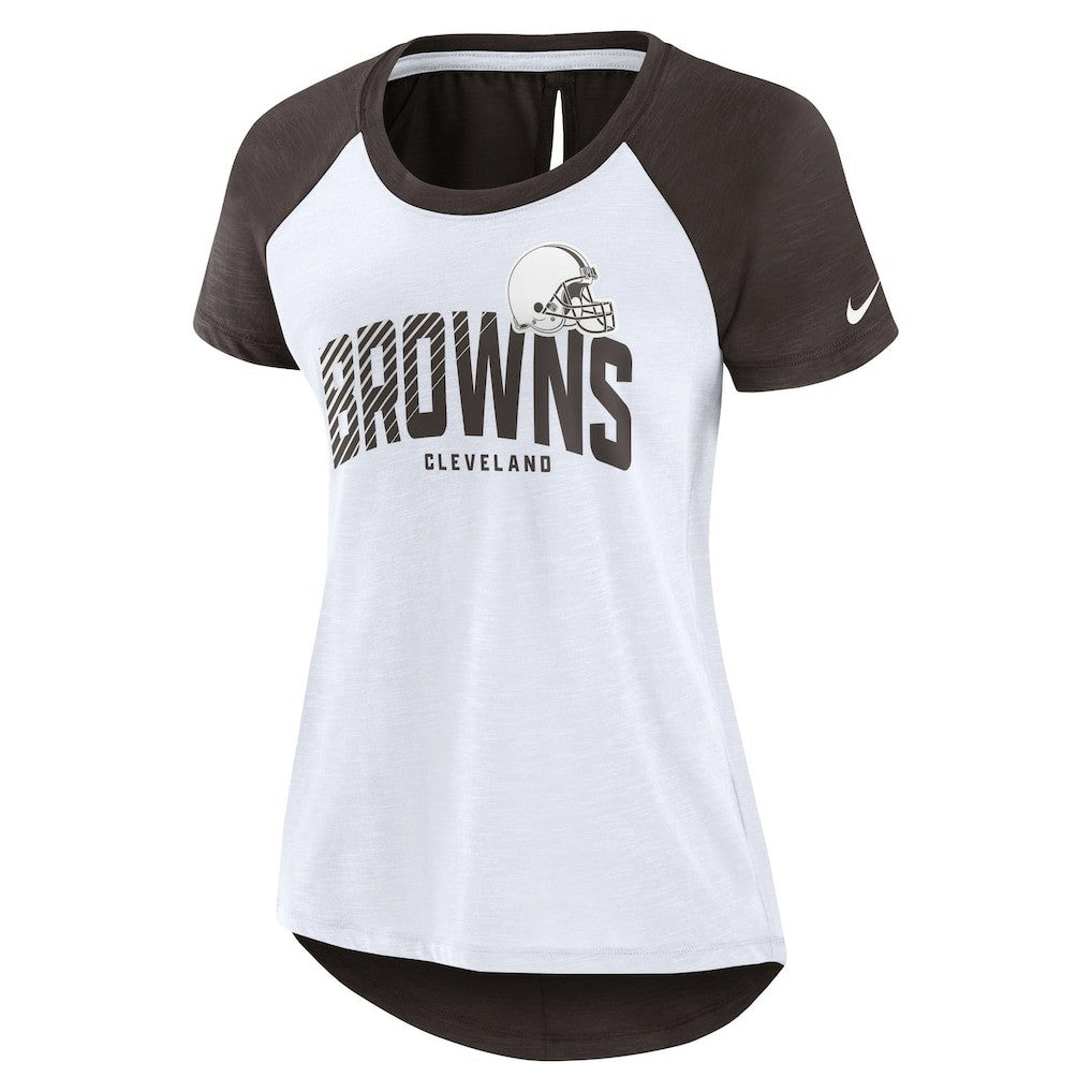 Women's Back Slit Lightweight Fashion T-Shirt - Cleveland Browns T-shirts