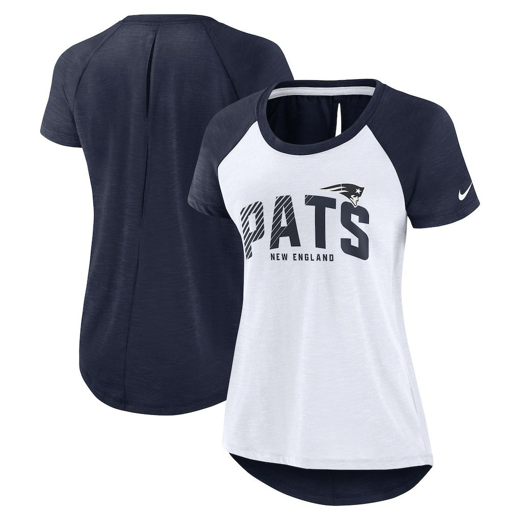 Women's Back Slit Lightweight Fashion T-Shirt - New England Patriots T-shirts