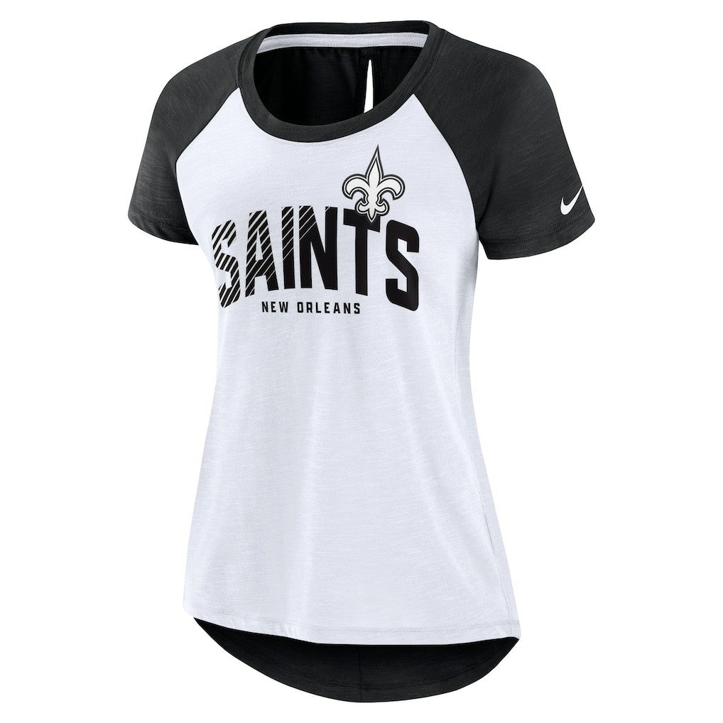 Women's Back Slit Lightweight Fashion T-Shirt - New Orleans Saints T-shirts