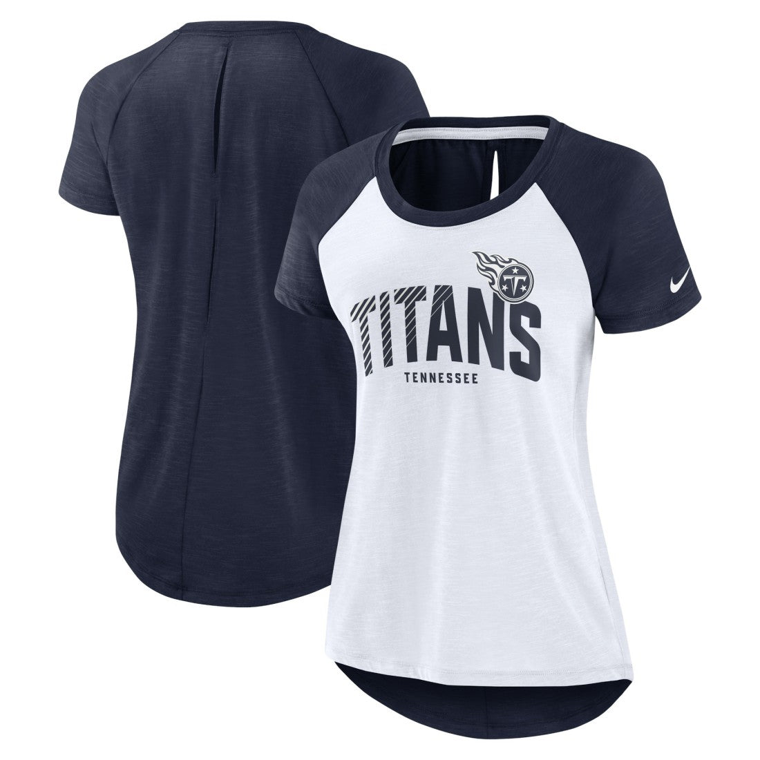 Women's Back Slit Lightweight Fashion T-Shirt - Tennessee Titans T-shirts