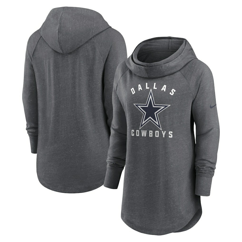 Women's Raglan Funnel Neck Pullover Hoodie - Dallas Cowboys Hoodies
