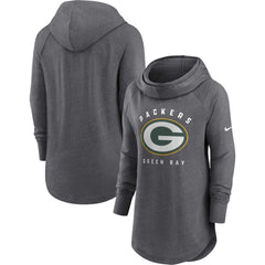 Women's Raglan Funnel Neck Pullover Hoodie - Green Bay Packers Hoodies