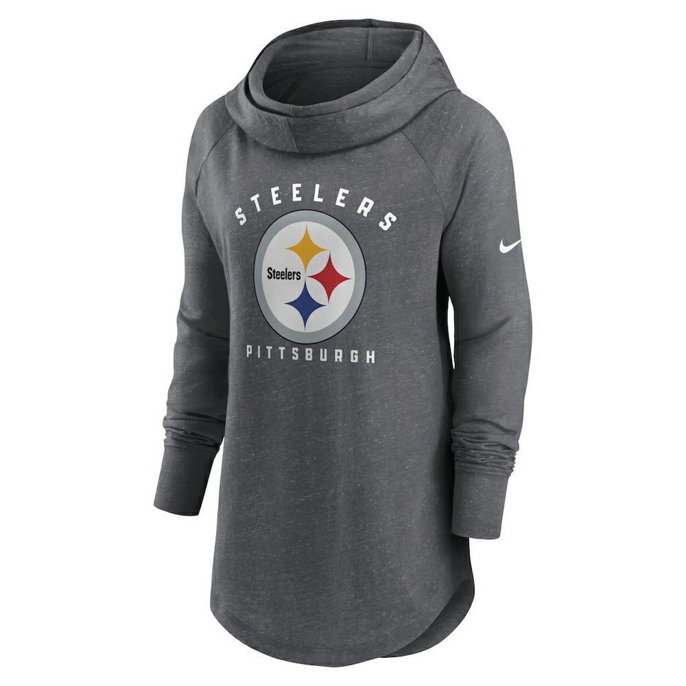 Women's Raglan Funnel Neck Pullover Hoodie - Pittsburgh Steelers Hoodies