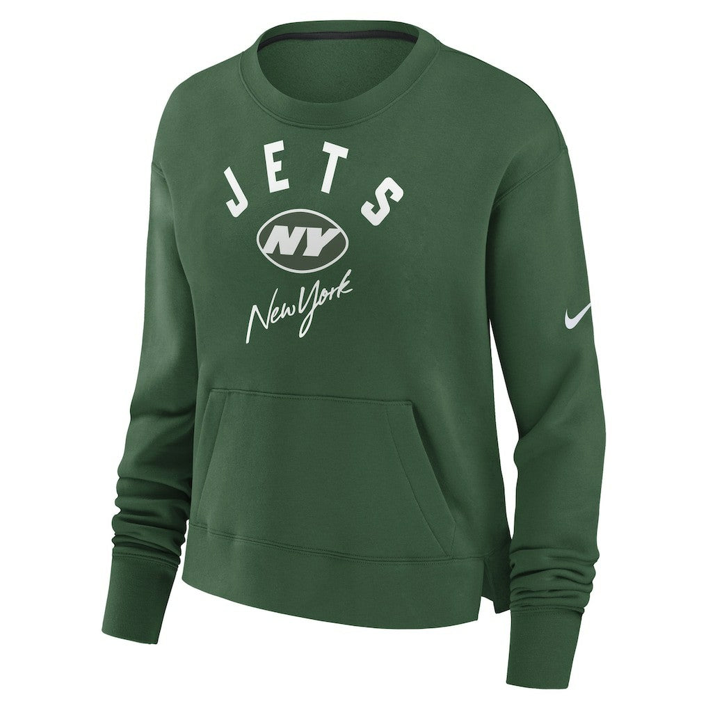 Women's High Hip Fleece Pullover Sweatshirt - New York Jets Pullover