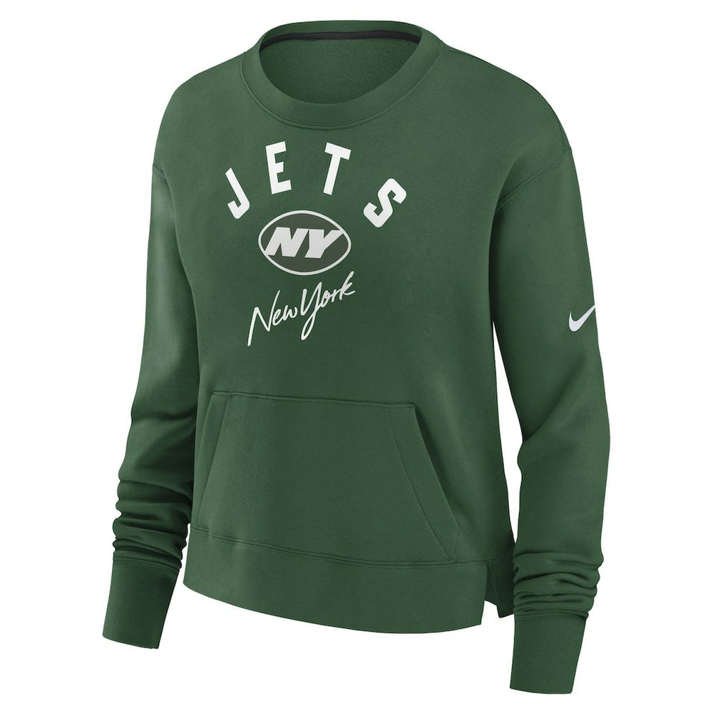 Women's High Hip Fleece Pullover Sweatshirt - New York Jets Pullover