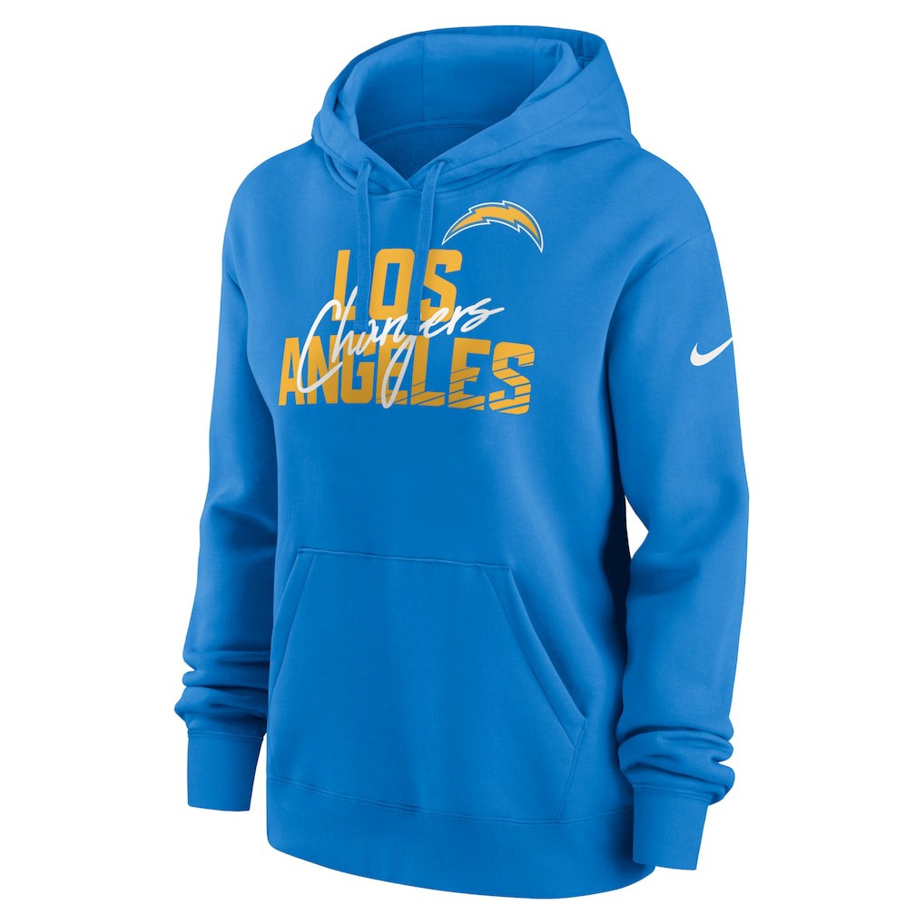 Women's Wordmark Club Fleece Pullover Hoodie - Los Angeles Chargers Hoodies