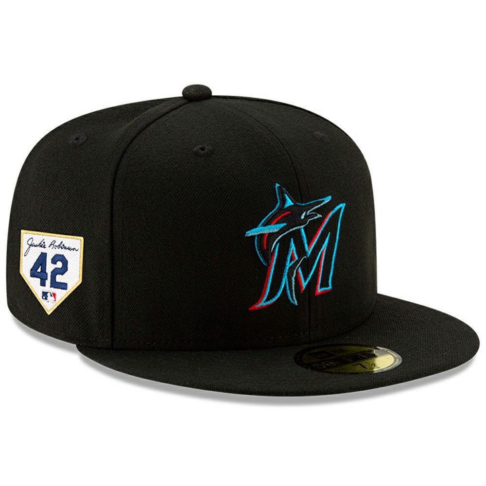 Black Miami Marlins New Era 2024 Jackie Robinson Day 59FIFTY Fitted Hat