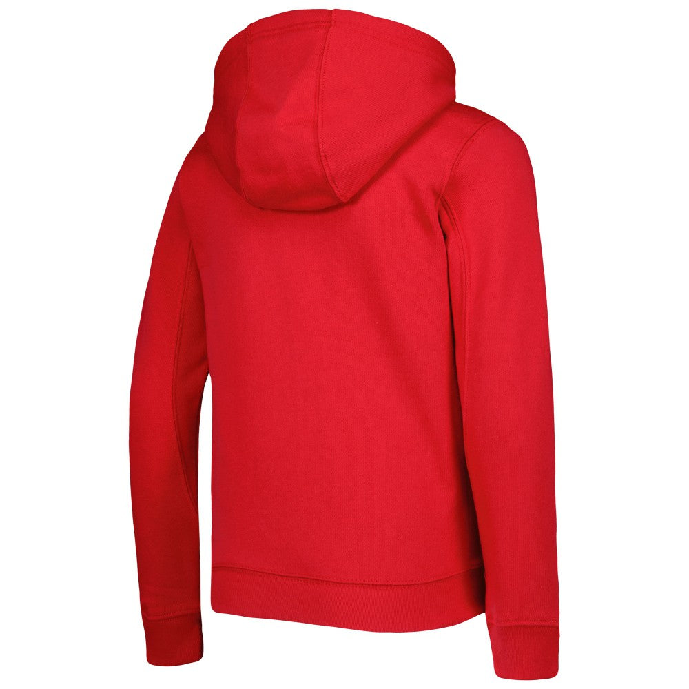 Red Los Angeles Angels Youth Wordmark Full-Zip Fleece Hoodie