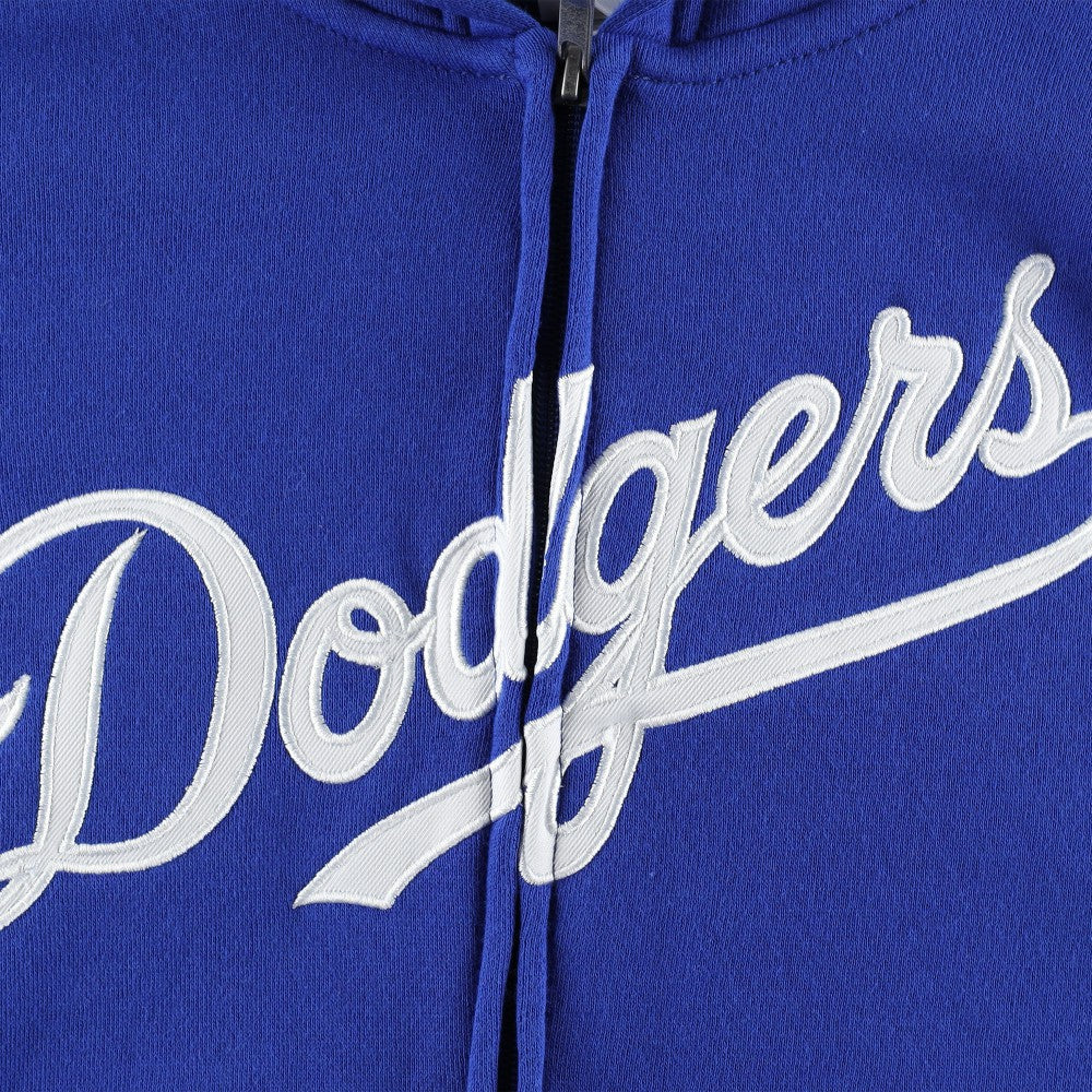 Royal Los Angeles Dodgers Youth Wordmark Full-Zip Fleece Hoodie