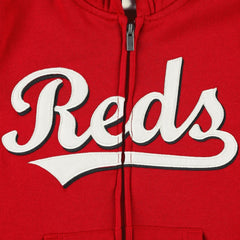 Red Cincinnati Reds Youth Wordmark Full-Zip Fleece Hoodie