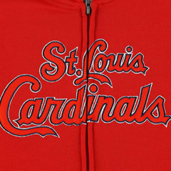 Red St. Louis Cardinals Youth Wordmark Full-Zip Fleece Hoodie