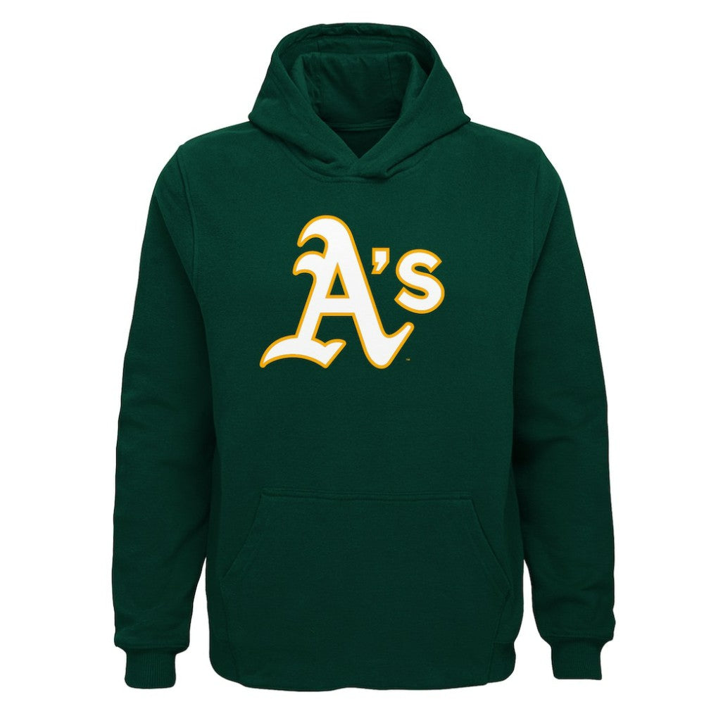 Green Athletics Youth Team Primary Logo Pullover Hoodie