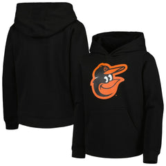 Black Baltimore Orioles Youth Team Primary Logo Pullover Hoodie
