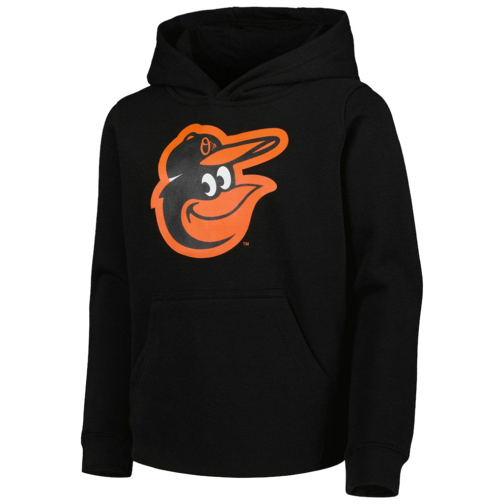 Black Baltimore Orioles Youth Team Primary Logo Pullover Hoodie