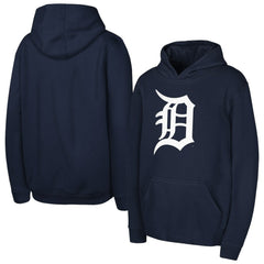 Navy Detroit Tigers Youth Team Primary Logo Pullover Hoodie