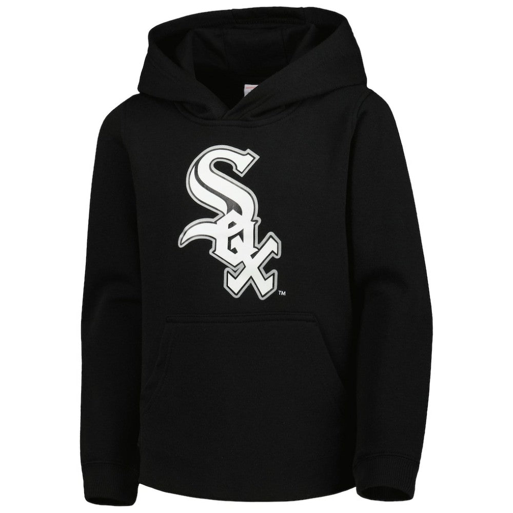 Black Chicago White Sox Youth Team Primary Logo Pullover Hoodie