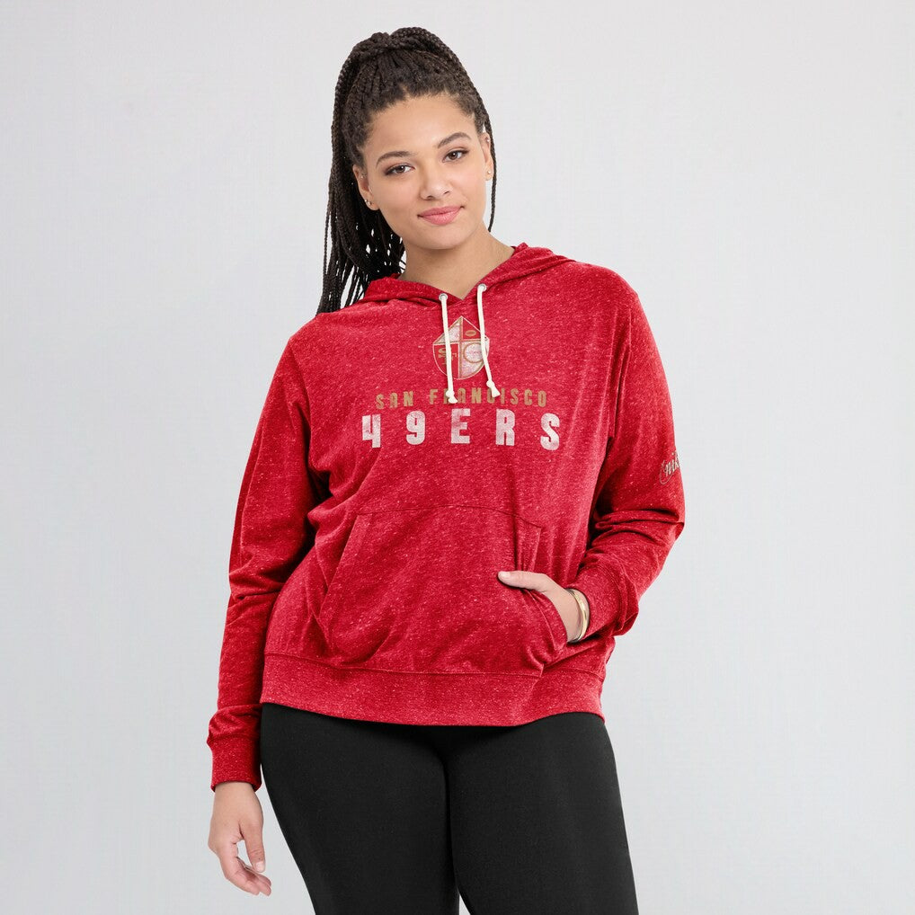Women's Rewind Gym Vintage Lightweight Pullover Hoodie - San Francisco 49ers Hoodies