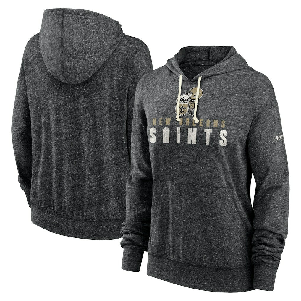 Women's Rewind Gym Vintage Lightweight Pullover Hoodie - New Orleans Saints Hoodies