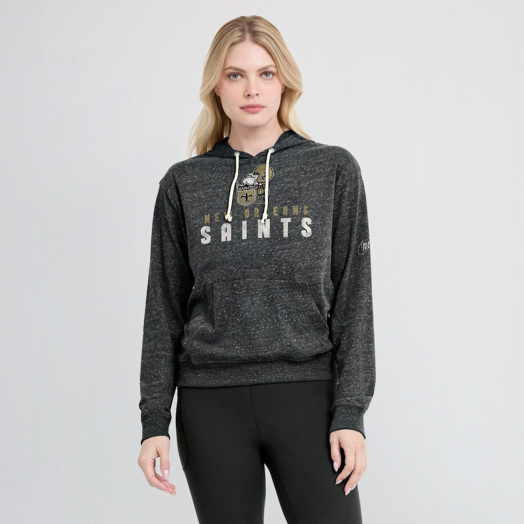 Women's Rewind Gym Vintage Lightweight Pullover Hoodie - New Orleans Saints Hoodies