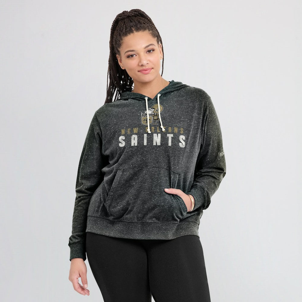 Women's Rewind Gym Vintage Lightweight Pullover Hoodie - New Orleans Saints Hoodies