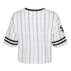 White Chicago White Sox Girls Youth Ball Striped T-Shirt