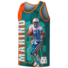 Dan Marino  1990 Player Burst Tank Top - Miami Dolphins Tops