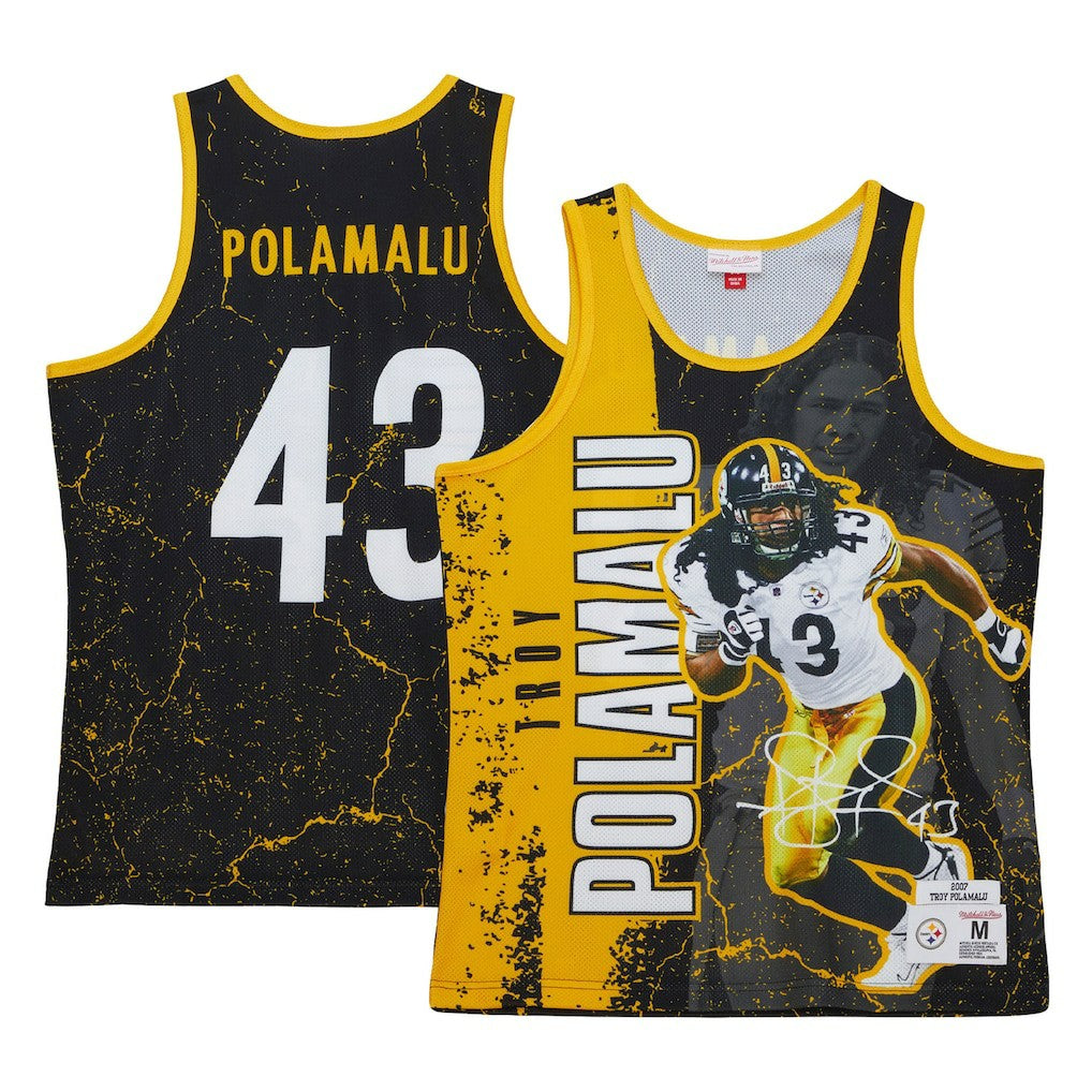 Troy Polamalu  2007 Player Burst Tank Top - Pittsburgh Steelers Tops