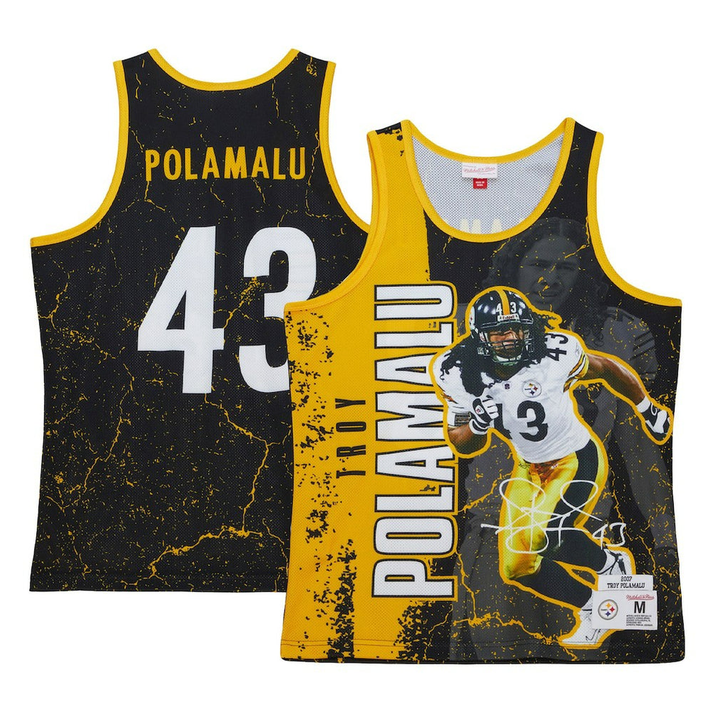 Troy Polamalu  2007 Player Burst Tank Top - Pittsburgh Steelers Tops