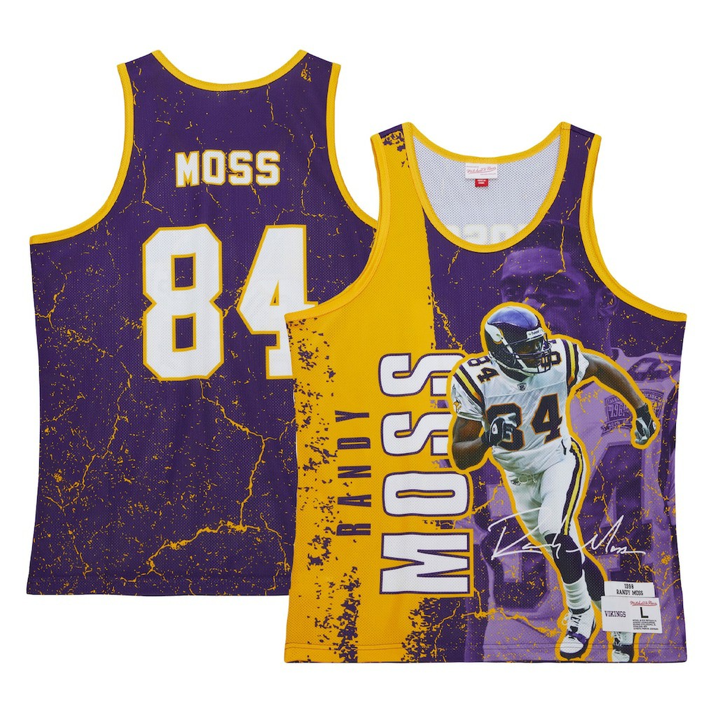 Randy Moss  1998 Player Burst Tank Top - Minnesota Vikings Tops