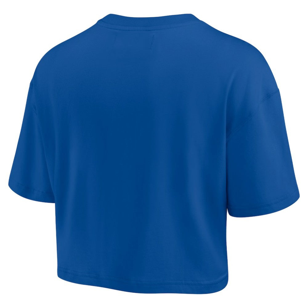 Royal Chicago Cubs Fanatics Women's Elements Super Soft Boxy Cropped T-Shirt