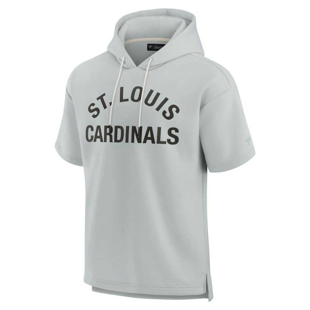 Gray St. Louis Cardinals Fanatics Unisex Elements Super Soft Fleece Short Sleeve Pullover Hoodie