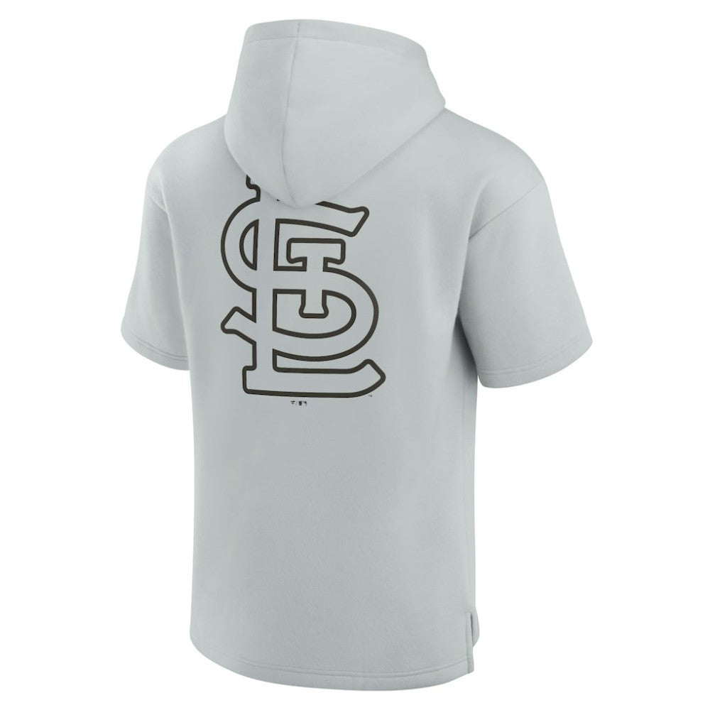 Gray St. Louis Cardinals Fanatics Unisex Elements Super Soft Fleece Short Sleeve Pullover Hoodie