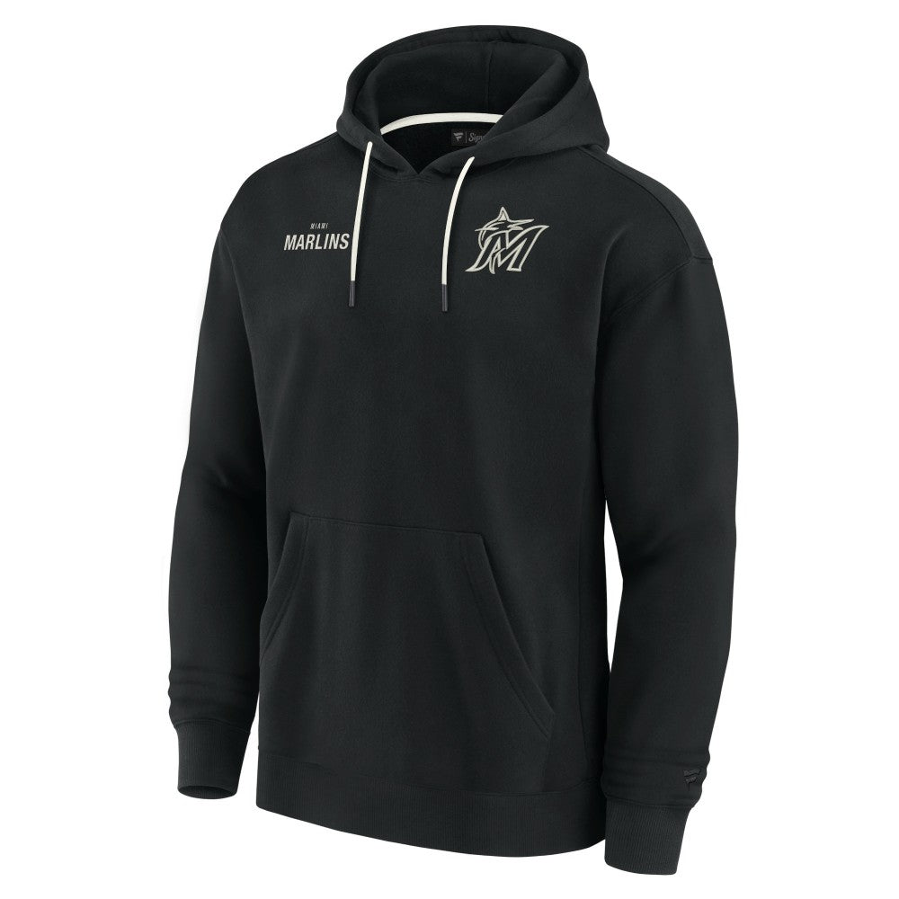 Black Miami Marlins Fanatics Unisex Elements Super Soft Fleece Pullover Hoodie