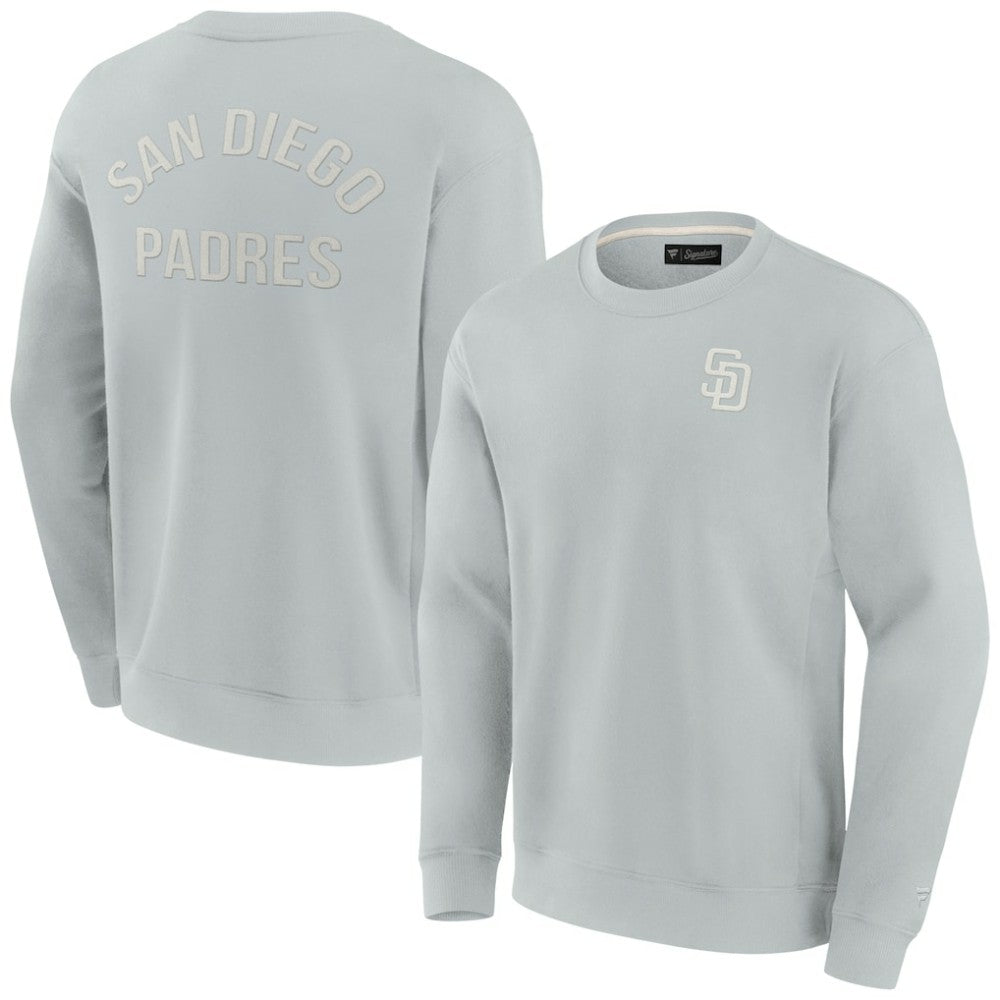 Gray San Diego Padres Fanatics Unisex Super Soft Pullover Crew Sweatshirt