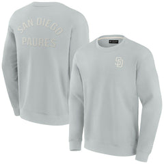Gray San Diego Padres Fanatics Unisex Super Soft Pullover Crew Sweatshirt