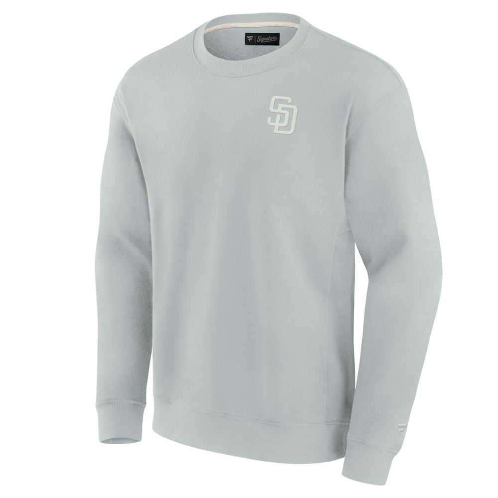 Gray San Diego Padres Fanatics Unisex Super Soft Pullover Crew Sweatshirt