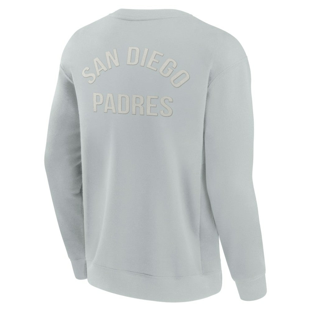 Gray San Diego Padres Fanatics Unisex Super Soft Pullover Crew Sweatshirt