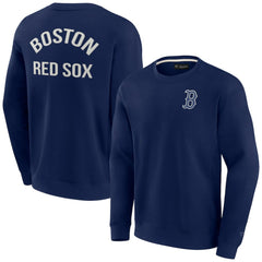 Navy Boston Red Sox Fanatics Unisex Super Soft Pullover Crew Sweatshirt